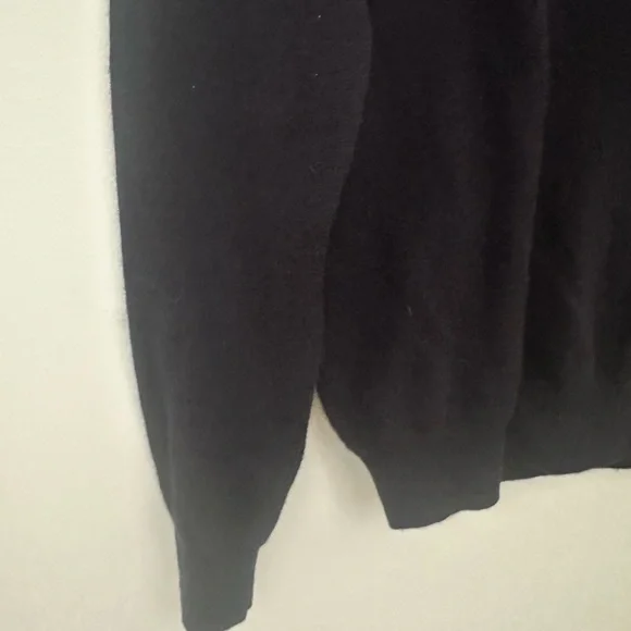 Lingua Franca Women's Black Sweater with Pink Embroidery - Picture 5 of 8